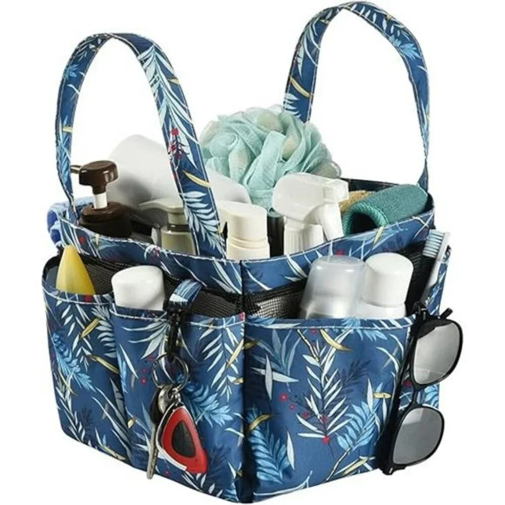 Large Mesh Shower Caddy Bag Bathroom Tote Organizer with Pockets for Dorm Gym